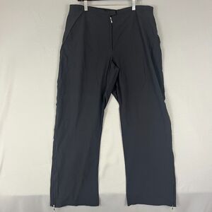 VINTAGE Nike Pants Womens Large 12-14 Charcoal Chino Windbreaker‎ Ankle Side Zip